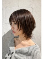 ノラキチジョウジ(NORA KICHIJOJI) 顔周りレイヤーカットシースルーバング耳かけくびれミディアム