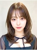 縮毛矯正/レイヤーカット/セミロング/美髪/顔周りレイヤー