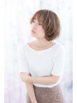 ミック 日暮里店(miq) 等身大のリラクシー感…オリーブベージュミニボブa