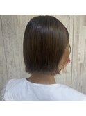 切りっぱなしボブ×インナーカラーでちょい見せオシャレ◎