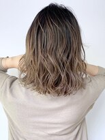 アイティー バイ アルバム 中野店(IT by ALBUM)&nbsp;バレイヤージュ_ショコラベージュボブルフベビーバング_ba341112