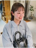 オン眉バングにボブ