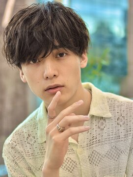 ディッセンバー 神宮前(December) ニュアンスパーマアッシュブラックウルフ波巻きスパイラル渋谷