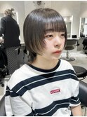 グレージュアッシュグレーインナーエクステミニウルフ