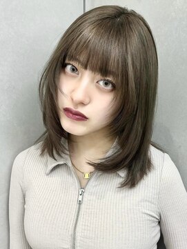 オニキス(ONYX) ブリーチなしダブルカラー透明感グレージュ【emi】