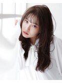 抜け感フェミニンロング×ワイドバング