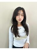 韓国ハッシュレイヤーストレートロング