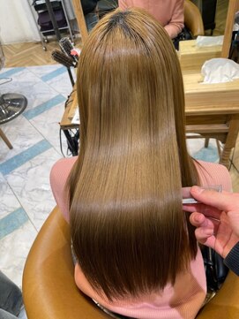 ロンドロゼ 池袋(Lond rose) イメチェン外ハネボブ美髪ワイドバングレイヤー韓国ブリーチなし