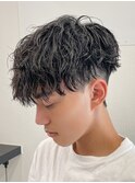 シャドウパーマメンズカットスパイラルパーマツイスパ波巻き