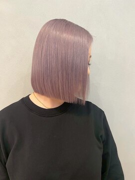 ジーナ 札幌(Zina) 美髪＊切りっぱなしボブ＊ペールラベンダー＊髪質改善＊Zina札幌