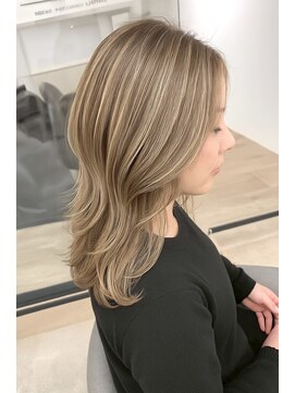 ルア モアナ バイ ヘッドライト 小田原2号店(Lua Moana by HEADLIGHT) 【Moana Lua】# ミルクティーベージュ#ハイライト#ブリーチ