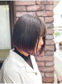 ボブ×ピンクカラー