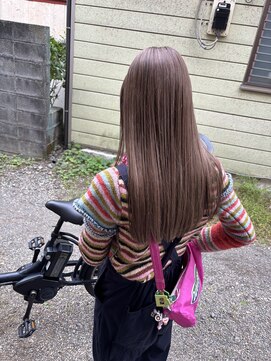 エヌヨンブンノイチ 茅ヶ崎(n1/4) 30代40代ロング前髪なしオーガニックカラートーンダウン大人女性