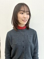 ブラウン(Brown)&nbsp;ミディアムレイヤースタイル