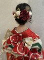 エミュー ラ ピエス(emu la piece)&nbsp;ゆるふわ編み上げ成人式振り袖着付け