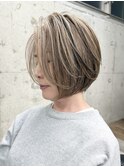 ミルクティーブロンド/ワンホン/デジタルパーマ/河原町