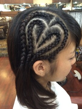 リアンジュ 辻堂(Reange) コーンロウ　ハート♪