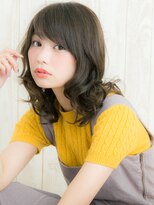 ヘアサロン ナノ(hair salon nano) ナチュラル＆グレージュのこなれたカラーのミディパーマスタイル