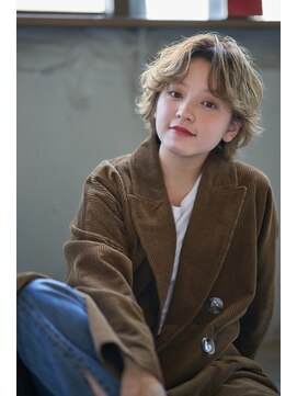 ルーク 立川(LUK) Lien☆センターパート厚めバング×シアーベージュ　立川