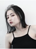 夏くびれヘア黒髪ミディアムハイライトカラー髪質改善丸型卵型