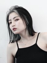 ココ 本八幡(KOKO)&nbsp;黒髪クラゲヘアーオリーブグレー小顔ココアベージュ丸型卵型ボブ