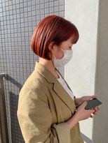 シーラス(cirrus)&nbsp;【mori担当】オレンジブラウン×ミニボブ20代/30代/40代/50代