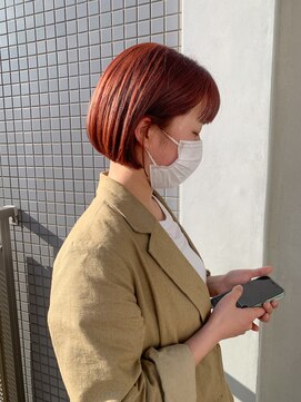 シーラス(cirrus) 【mori担当】オレンジブラウン×ミニボブ20代/30代/40代/50代