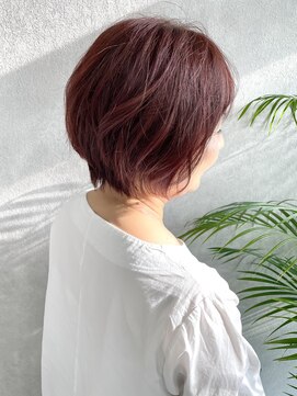 シュネア(shunea330) ゆるふわショート×レッドカラー