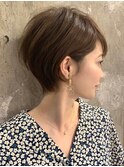 丸みショートボブ/30代/40代/前髪/髪質改善