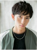 重めツーブロックパーマのニュアンスマッシュヘアR草加