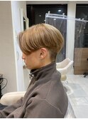 ミルクティーベージュ×センターパート