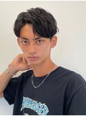 センターパートニュアンスパーマスパイラルパーマメンズパーマWW