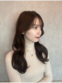 韓国風前髪×レイヤーカット【髪質改善/新宿/レイヤーカット】