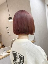 アンビシャス 国分寺&nbsp;ブリーチダブルカラー切りっぱなしボブピンク