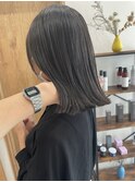 切りっぱなしボブ×ダークグレー