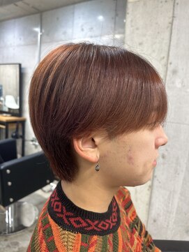 ラフィット 香椎(lafit) メンズウルフメンズカットピンクブラウン暖色ベージュ