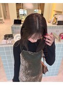 大人かわいいくびれミディラベンダーインナーカラー