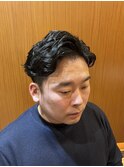 銀座　理容室　床屋　ビジネスパーマ　ナチュラル