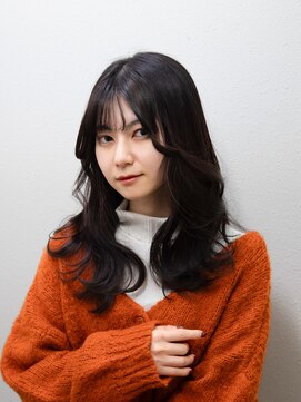 ムクヘアー(muk hair) くびれセミロング×ダークチョコレート