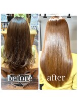 今日の彼女の髪は魔法的&nbsp;魔法の髪質改善ストレート極