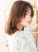 ウェットヘア韓国風巻きレイヤーカットロブTc3戸頭20代30代40代