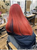ブロンドに戻る極上レッド★表参道/原宿/ブリーチ/ハイトーン