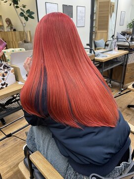 ベル 表参道Terrace(Belle) ブロンドに戻る極上レッド★表参道/原宿/ブリーチ/ハイトーン