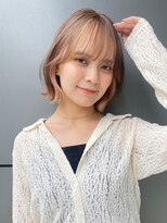 トルネード(TORNADO) 面長切りっぱなしボブ ベージュカラー M20251114