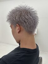 イーラ 2d(era)&nbsp;スパイキーショート　ホワイト　カラー　パーマ　眉毛　メンズ