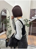 ボブ/ボブヘア/暖色/カシスカラー