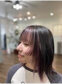 姫カット×フェイスフレーミング×インナーカラー