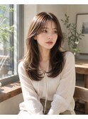  &nbsp;&nbsp;&nbsp;顔周りレイヤー×シフォンベージュ×韓国風