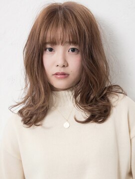 ボウ(BEAU) ヴェールウェーブ×キャラメルラテ　ゆるふわ愛されセミロング