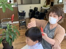 ヘアーサロン ホットスタッフ(Hair Salon Hot Stuff)の雰囲気（小さなお子さまのカットも！パパママに抱っこされての場合も有）